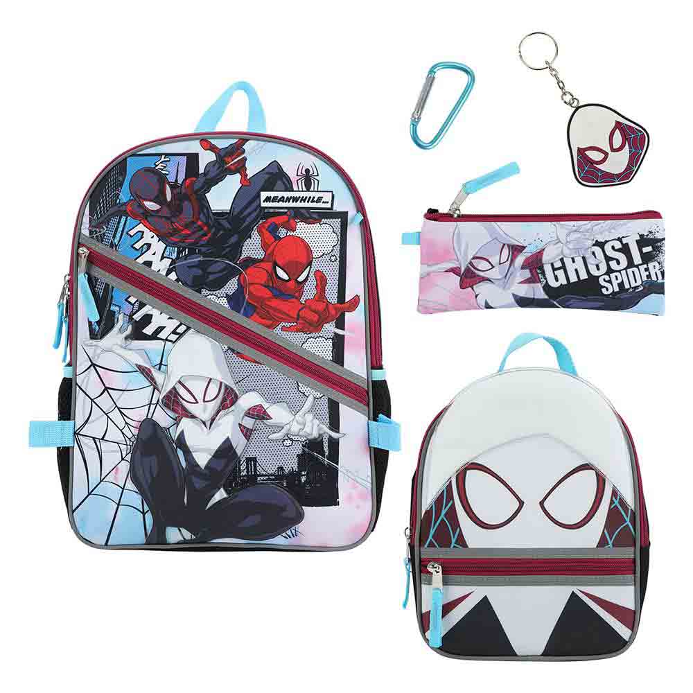 Spider-Gwen Marvel 5-Piece Youth Backpack Set BioWorld