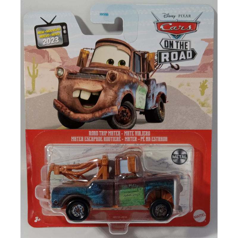 Disney Pixar Cars 2023 Character Cars (Mix 11) 1:55 Scale Diecast Vehicles, Road Trip Mater 2023
