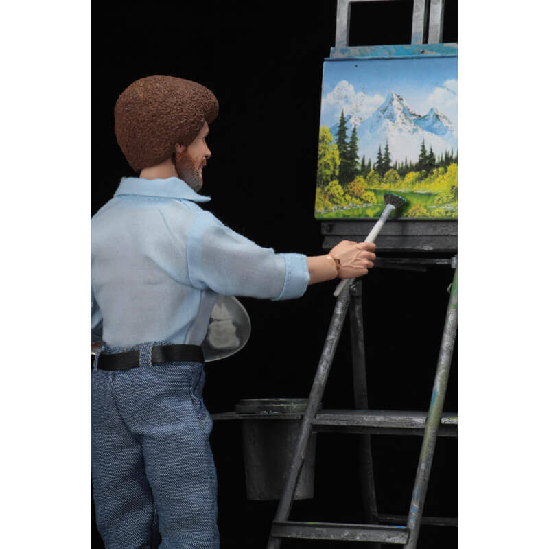 NECA Bob Ross 8” Clothed Action Figure unpackaged painting