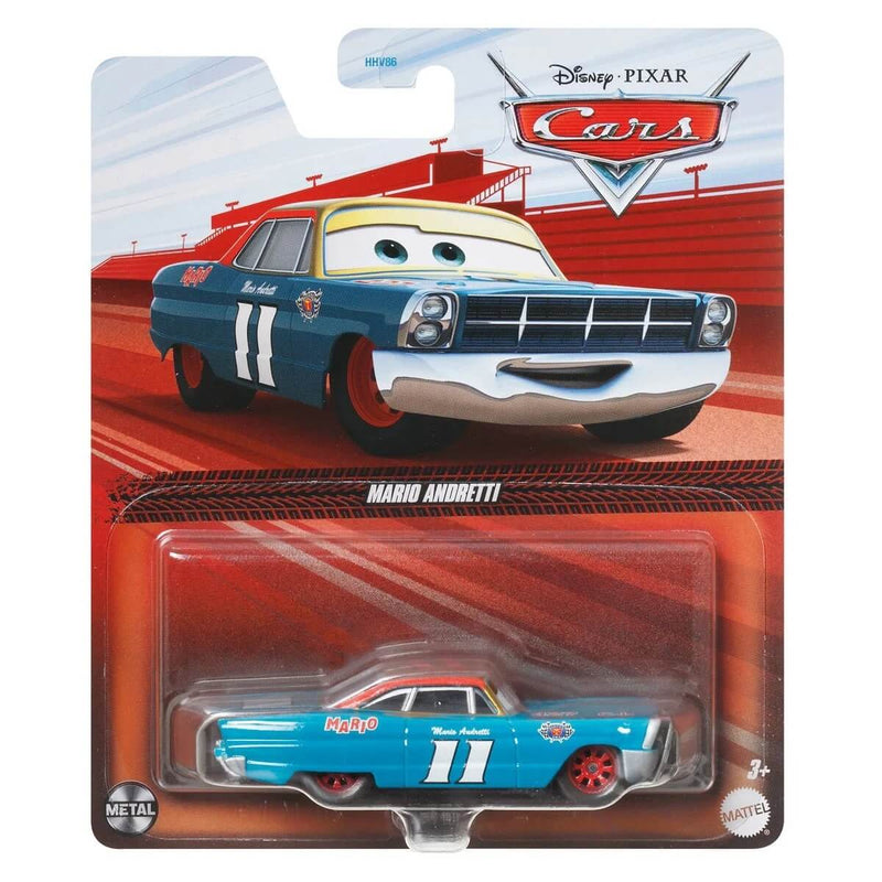 Disney Pixar Cars 2023 Character Cars (Mix 12) 1:55 Scale Diecast Vehicles, Mario Andretti