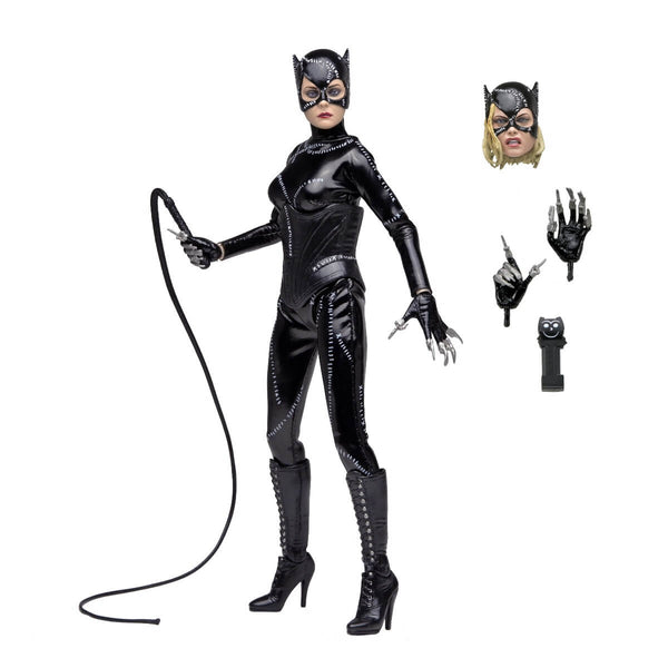 Catwoman action figure with accessories on a white background
