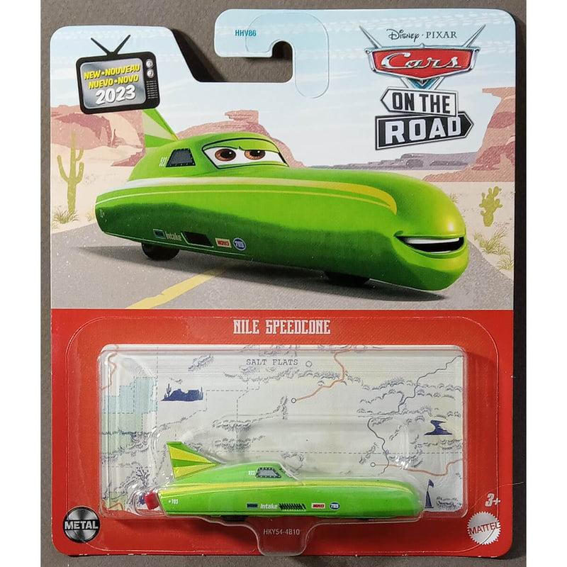 Disney Pixar Cars 2023 Character Cars (Mix 11) 1:55 Scale Diecast Vehicles, Nile Speedcone