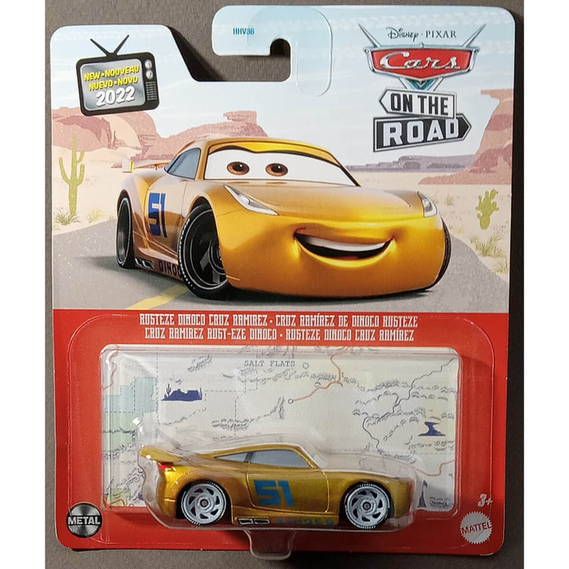 Disney Pixar Cars 2023 Character Cars (Mix 11) 1:55 Scale Diecast Vehicles, Rusteze Dinoco Cruz Ramirez 2022