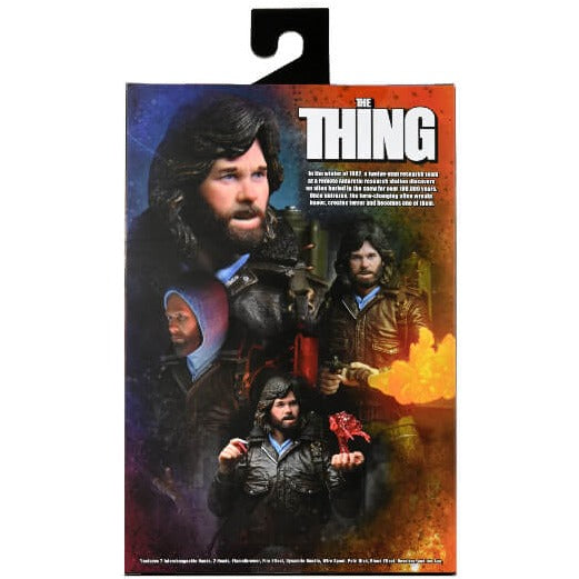 NECA The Thing Ultimate Macready v2 (Station Survival) 7 Inch Scale Action Figure, packaging back