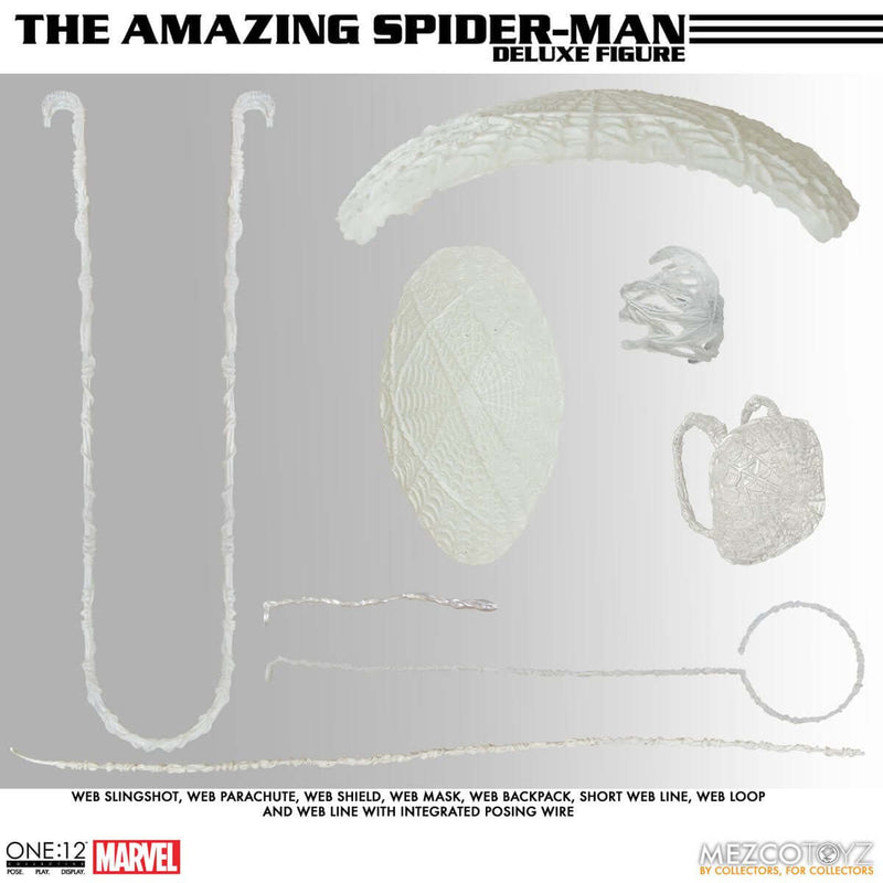 Mezco Toyz The Amazing Spider-Man One:12 Collective Deluxe Edition Action Figure, web accessories
