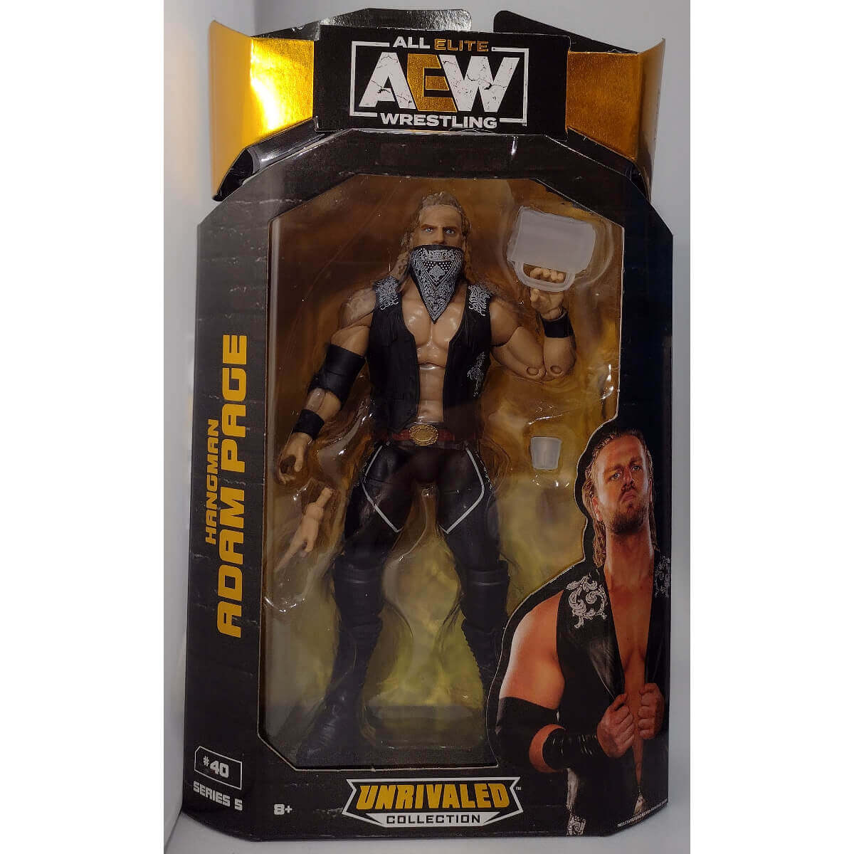 All Elite Wrestling Unrivaled Collection Hangman Adam Page - 6.5-Inch AEW  Action Figure - Series 5