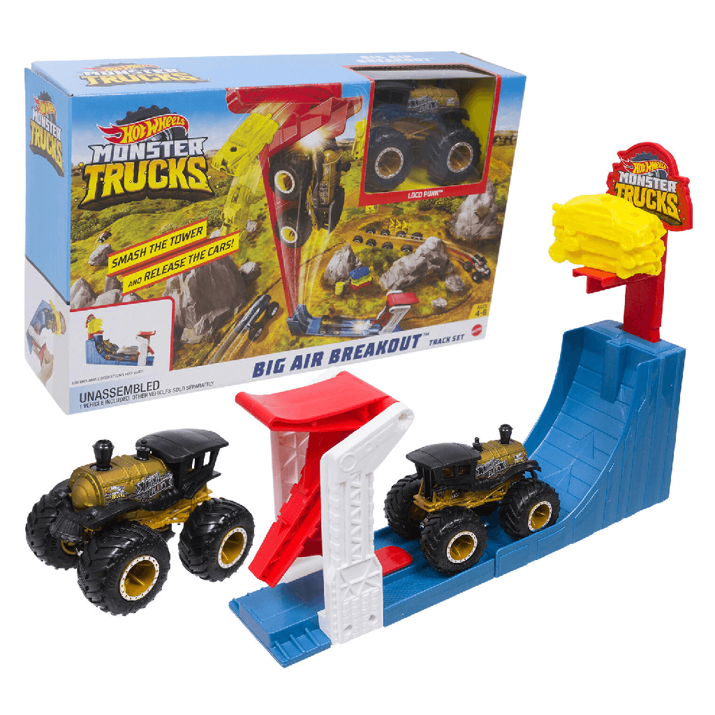 Hot Wheels Monster Trucks Big Air Breakout Play Set With 5 Alarm –  LOW&BEHOLD