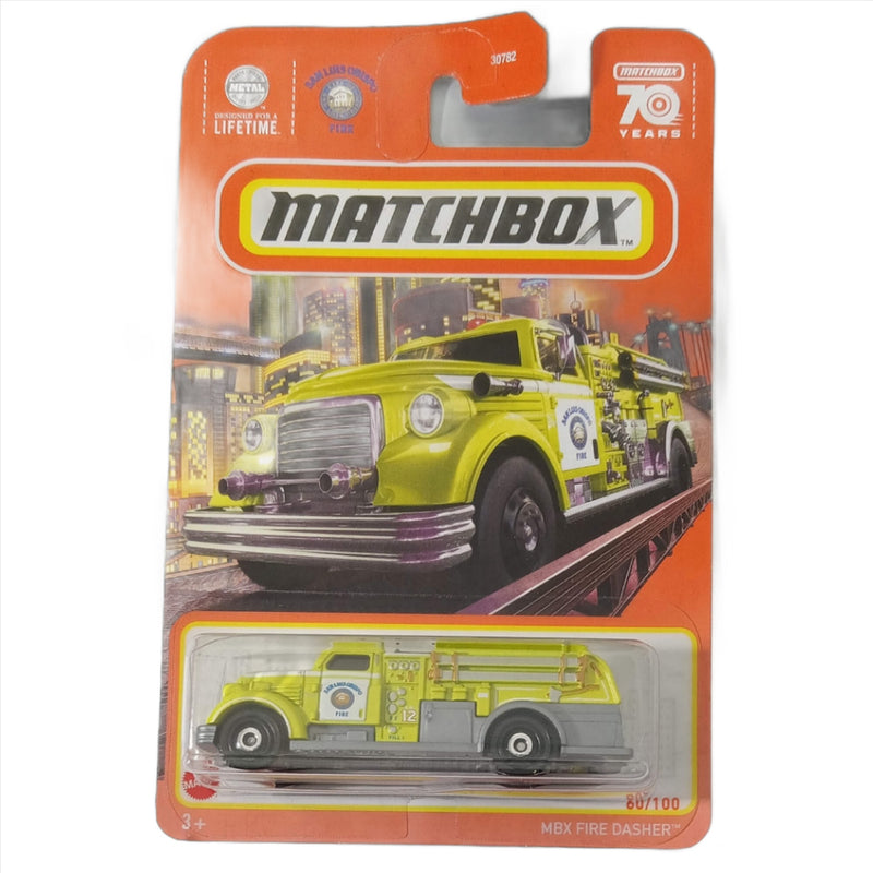 Matchbox 2023 Mainline Cars, MBX Fire Dasher