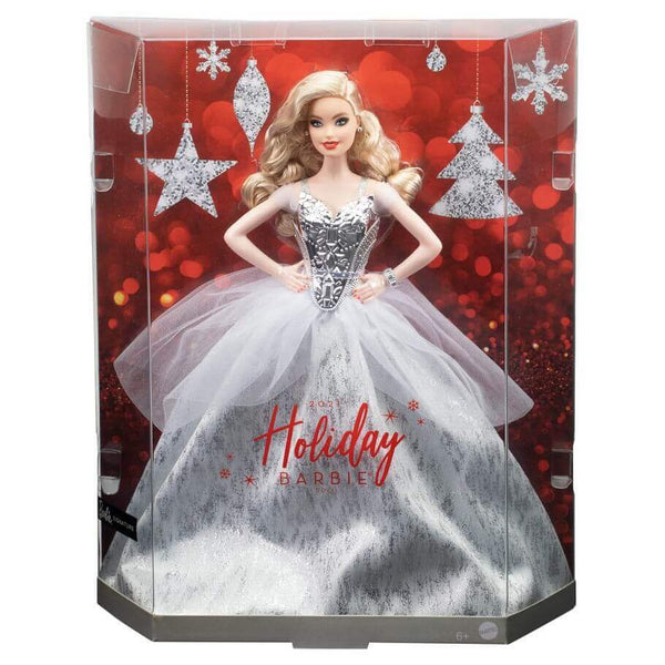 Barbie 2021 Holiday Barbie Collectible Doll in packaging