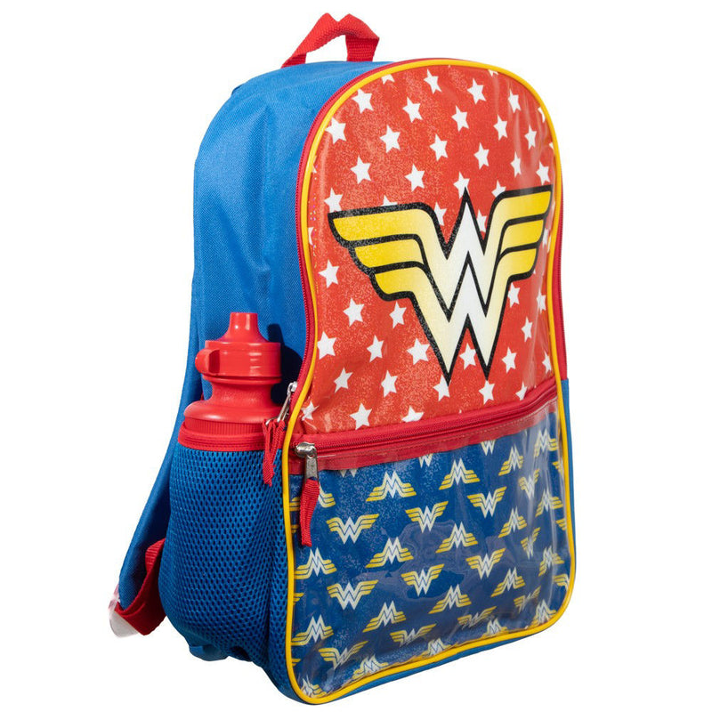 Wonder Woman 5-Piece Backpack Set - BioWorld, backpack right side