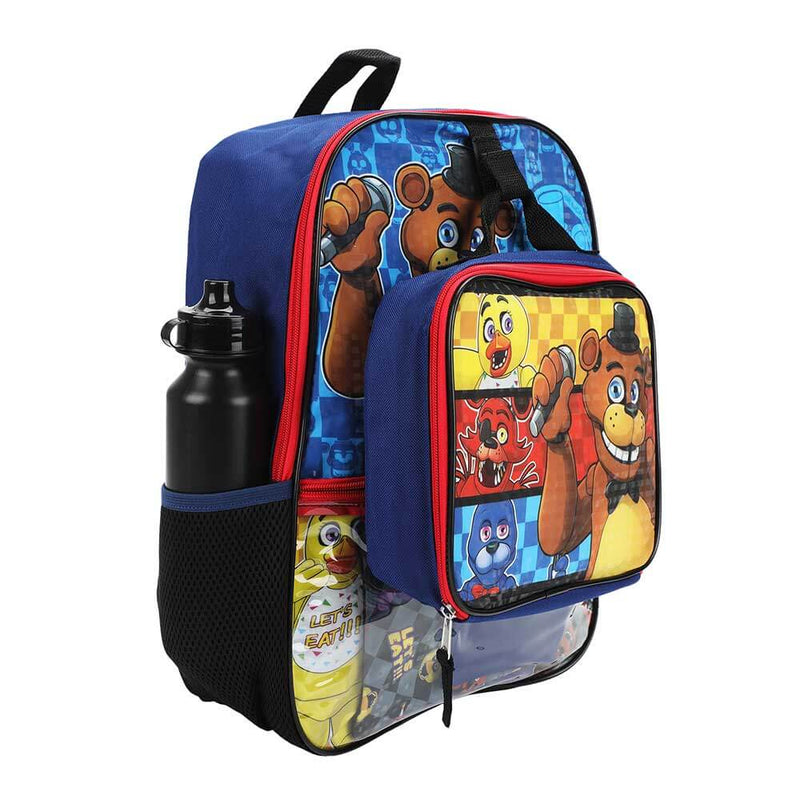 Five Nights at Freddy's Characters Youth 5 Piece Backpack Set - BioWorld, right side view