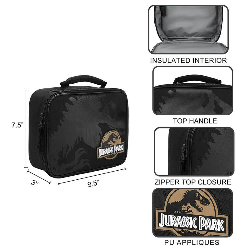 Jurassic Park INGEN Camo Backpack & Lunch Tote - BioWorld, showing lunch tote details