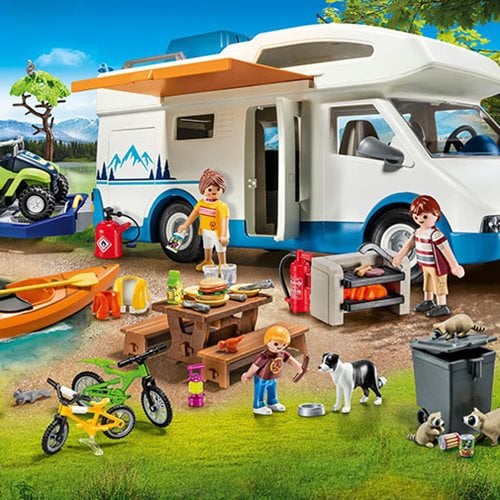 Camping Adventure Playmobil Play Set 9318 in wilderness diorama