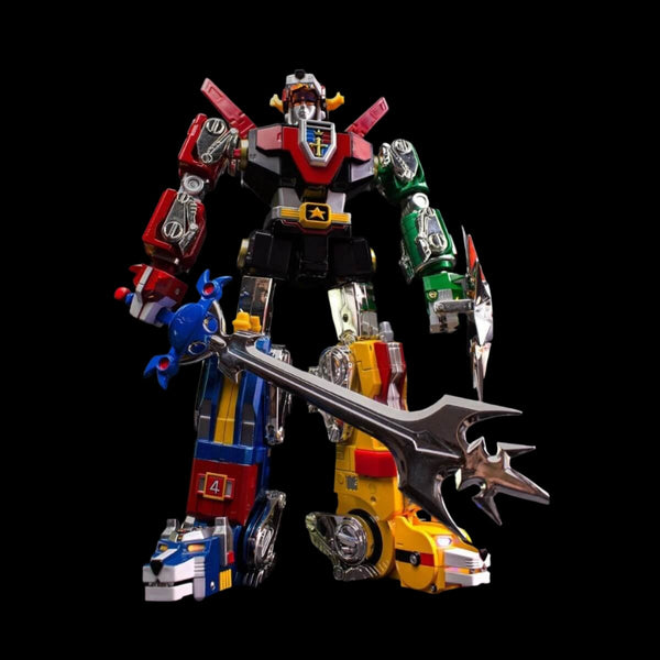 Voltron 40th Anniversary Limited Edition Gift Set with Light-Up Sound Base, full figure with sword