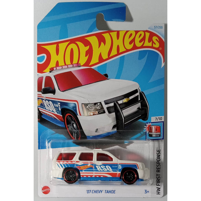 Hot Wheels 2024 Mainline HW First Response Series 1:64 Scale Diecast Cars (International Card) 2007 Chevy Tahoe