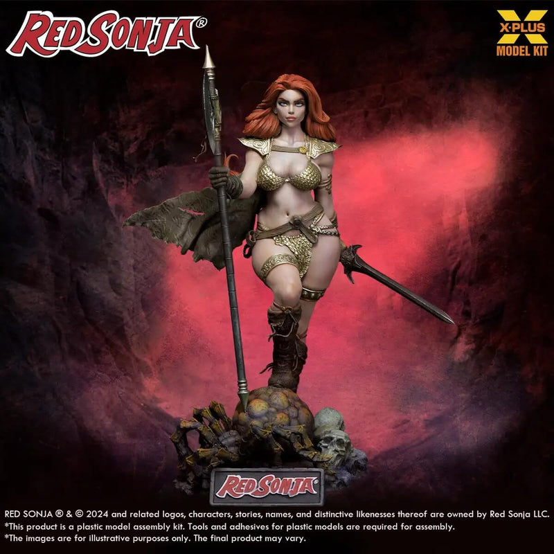 Red Sonja - 1:8 Scale Model Kit - X-Plus, finished front with ad overlay