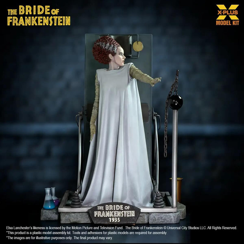 The Bride of Frankenstein 1/8 Scale Plastic Model Kit, Star Ace, X-Plus, completed, in gown, front view