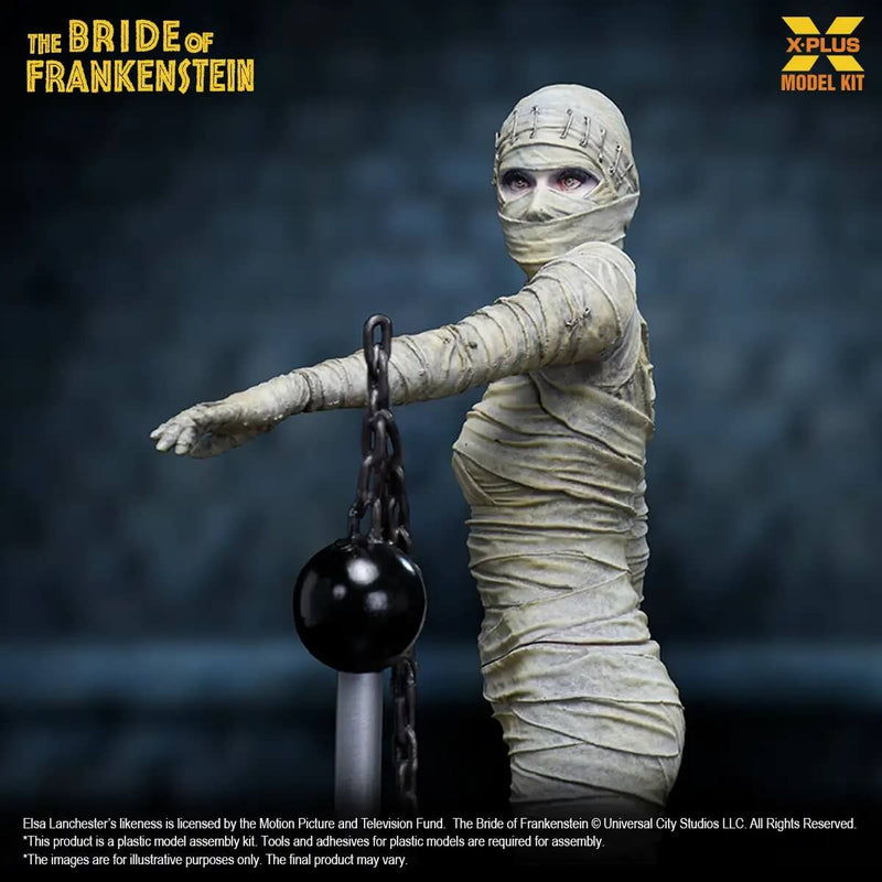 The Bride of Frankenstein 1/8 Scale Plastic Model Kit, Star Ace, X-Plus, complete in bandages, closeup