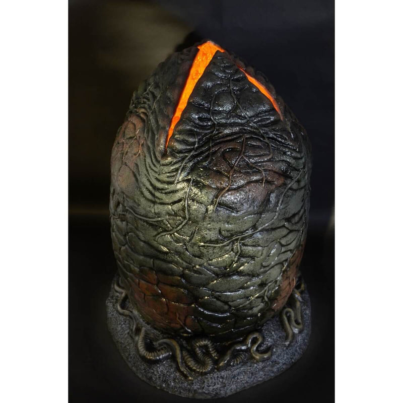 NECA Life-sized Light-Up Alien Xenomorph Egg with Facehugger, showing closed egg with LED function