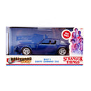 Hollywood Rides Stranger Things toy car packaging with blue car and character illustration.