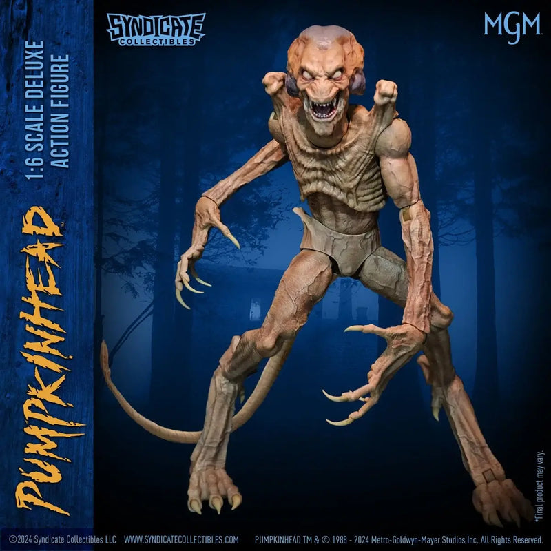 Pumpkinhead 1:6 Scale Deluxe 15" Action Figure - Syndicate Collectibles, full figure with ad overlay