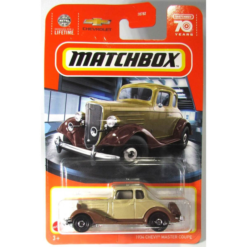 1934 Chevy Master Coupe, Matchbox 2023 Mainline Cars (Mix 10) 1:64 Scale Diecast Cars