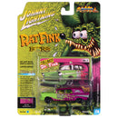 1957 Chevy Ambulance Rat Fink-Magenta Metallic and Bright Green w Silver RF Graphics Packaged