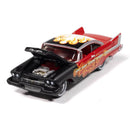 1958 Plymouth Fury (Kustomized) (Flat Black Transition to Red-Orange-Yellow Flames Red Back of Car) Hood  Open