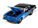 1974 Pontiac GTO (With Flames) (Black w Flames) (BlackShades of Blue) Hood Open