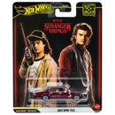 Hot Wheels Stranger Things packaging with two characters and a car.