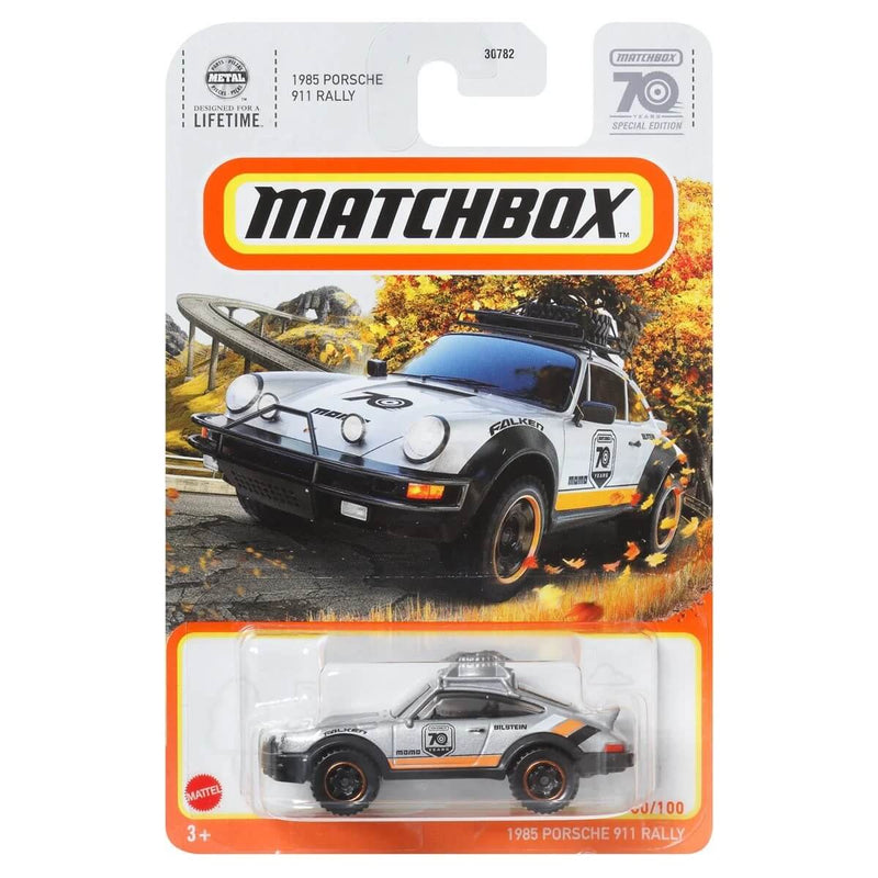 1985 Porsche 911 Rally, Matchbox 2023 Mainline Cars (Mix 9) 1:64 Scale Diecast Cars