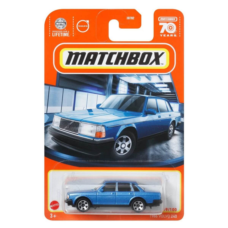 1986 Volvo 240, Matchbox 2023 Mainline Cars (Mix 10) 1:64 Scale Diecast Cars