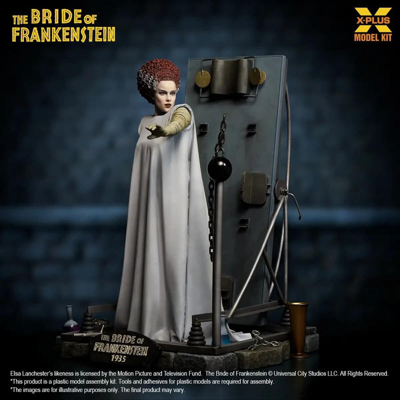 The Bride of Frankenstein 1/8 Scale Plastic Model Kit, Star Ace, X-Plus, completed, in gown, right side