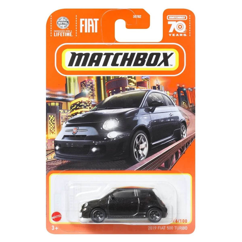 2019 FIAT 500 Turbo, Matchbox 2023 Mainline Cars