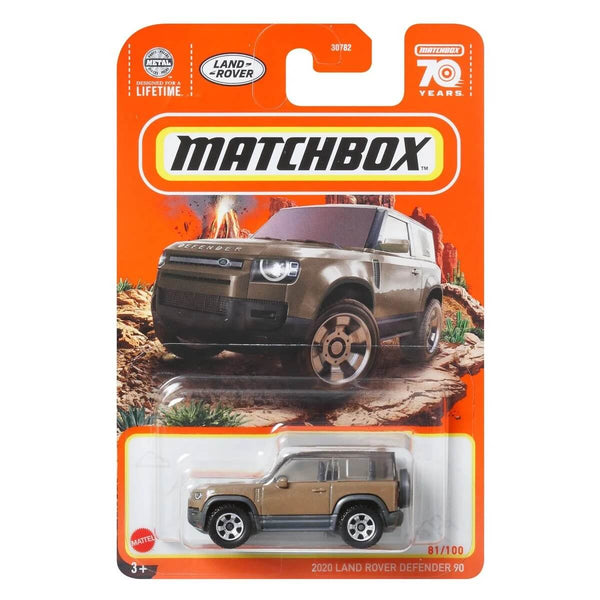 2020 Land Rover Defender 90, Matchbox 2023 Mainline Cars (Mix 10) 1:64 Scale Diecast Cars