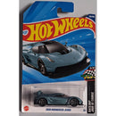 Hot Wheels 2020 Koenigsegg Jesko toy car in packaging with blue and red design.