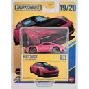 Matchbox 2020 Porsche Carrera 4S toy car in packaging with yellow and blue design