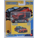Matchbox toy car in packaging with visible branding and product details.