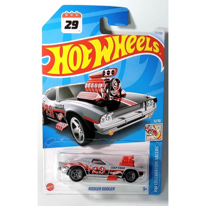 Hot Wheels 2024 Mainline HW Celebration Racers Series 1:64 Scale Diecast Cars (International Card) Rodger Dodger