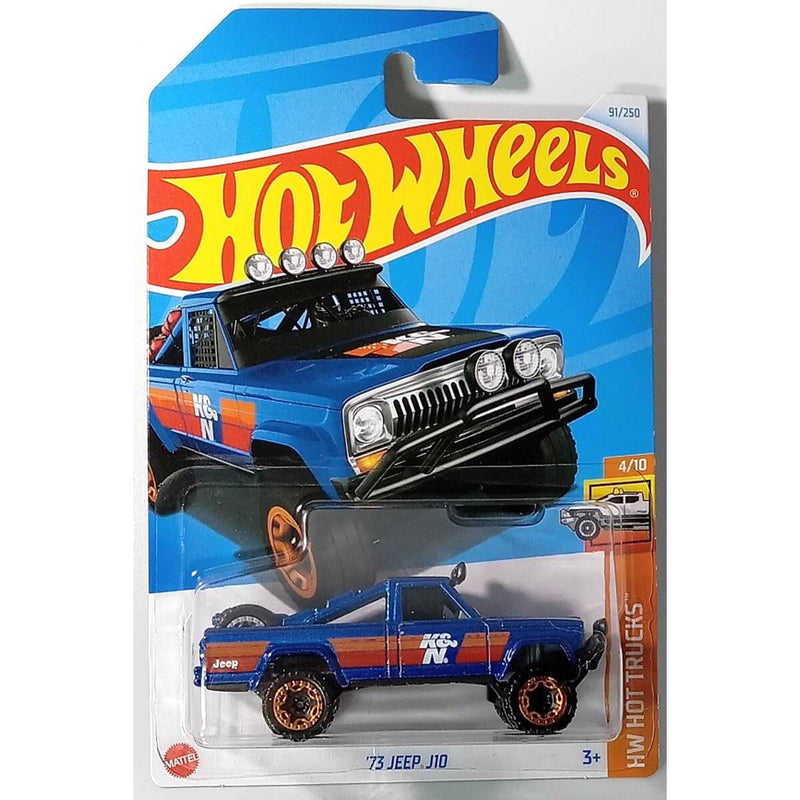 Hot Wheels 2024 Mainline HW Hot Trucks Series 1:64 Scale Diecast Cars (International Card) 1973 Jeep J10