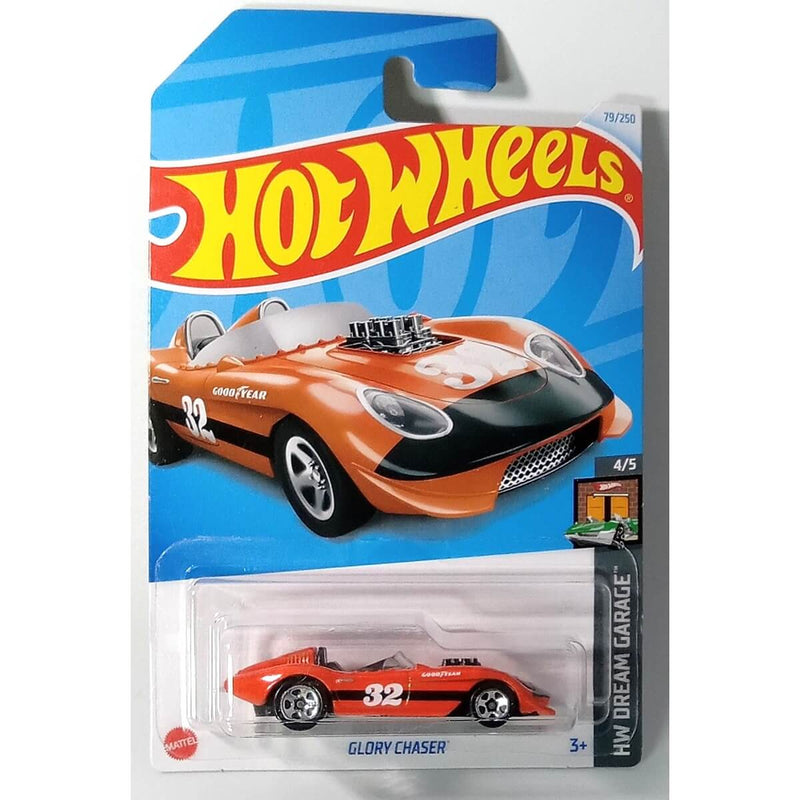 Hot Wheels 2024 Mainline HW Dream Garage Series 1:64 Scale Diecast Cars (International Card) Glory Chaser (Orange)