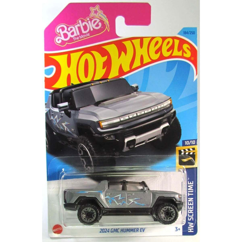 Hot Wheels 2023 Mainline HW Screen Time Series 1:64 Scale Diecast Cars (International Card), 2024 GMC Hummer EV (Barbie Movie) 10/10 184/250 HKH13