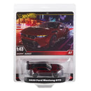 Hot Wheels 2025 Ford Mustang GTD model car in packaging with red car inside