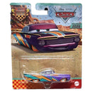 Disney Pixar Cars die-cast toy car in its original blister card packaging, featuring the character Seadog with purple, orange, and teal racing stripes.