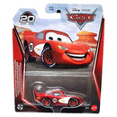 Disney Pixar Cars Lightning McQueen 2020 Metal die-cast toy car in its original blister card packaging, featuring red, white, and black colors.
