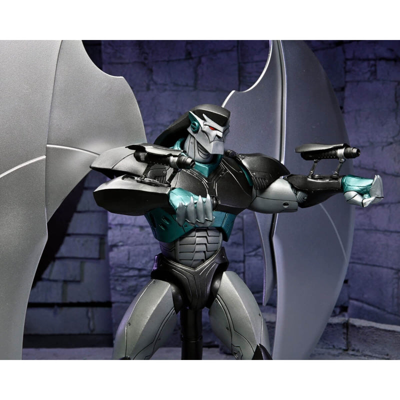 NECA Gargoyles Ultimate Steel Clan Robot 7-Inch Scale Action Figure, figure holding up wrist weapon