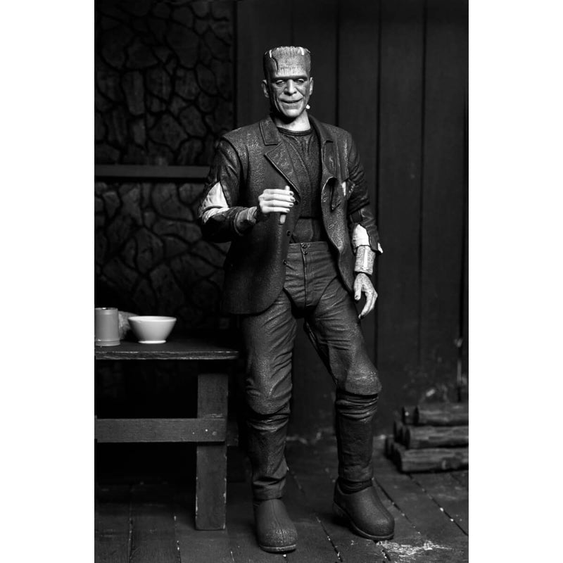 Ultimate Frankenstein's Monster (B&W) - from Bride of Frankenstein 7" Scale NECA Action Figure, full standing figure with cigar