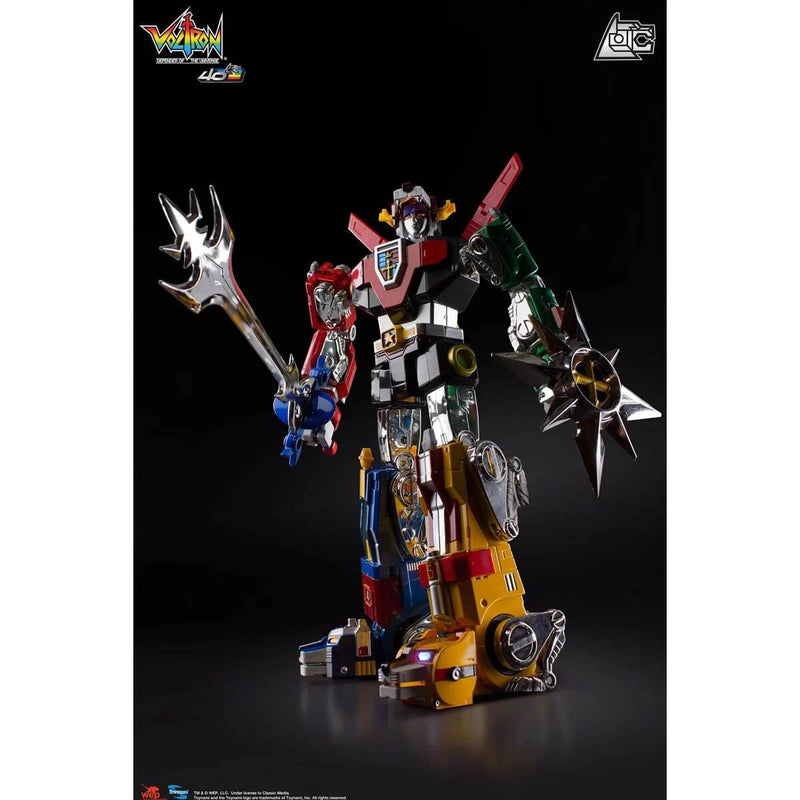 Voltron 40th Anniversary Limited Edition Gift Set with Light-Up Sound Base, full figure - side view