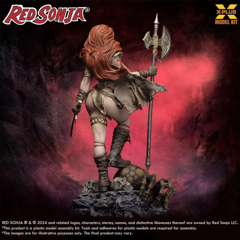 Red Sonja - 1:8 Scale Model Kit - X-Plus, finished back-ight view