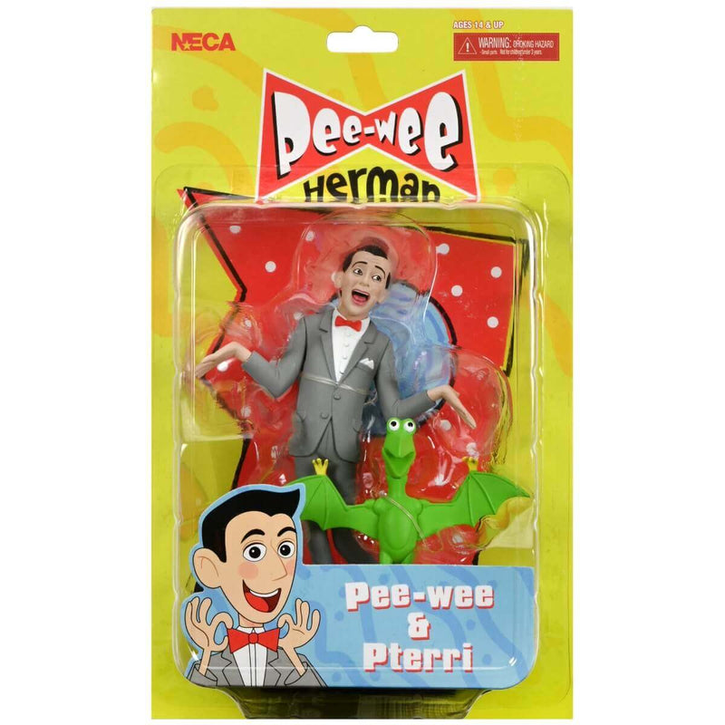 Pee-Wee and Pterri, Toony Classics NECA 6-Inch Scale Action Figures, package front
